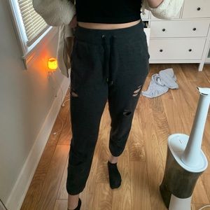 Aerie distressed sweatpants